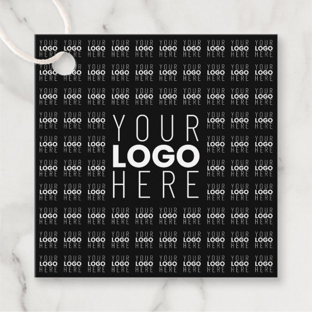 Étiquettes Cadeau Logo ou image Carrelé Motif Grand Centre Logo (Devant)