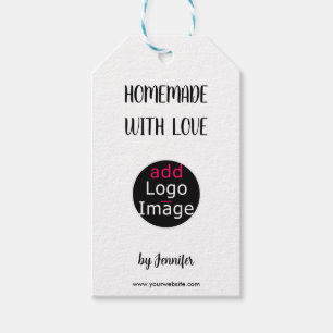 Étiquettes-cadeau Logo personnalisable fait maison avec amour