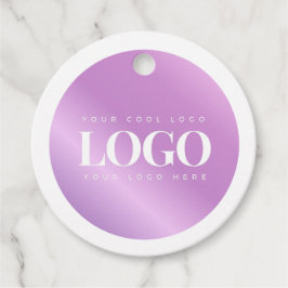 Étiquettes Cadeau Logo personnalisé de l'entreprise avec dégradé vio