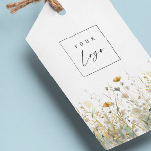 Étiquettes-cadeau Logo Personnalisé fleur sauvage Couleur Hang Tags