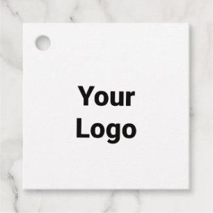 Étiquettes Cadeau Logo personnalisé simple et élégant ici société g