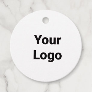 Étiquettes Cadeau Logo personnalisé simple et élégant ici société g