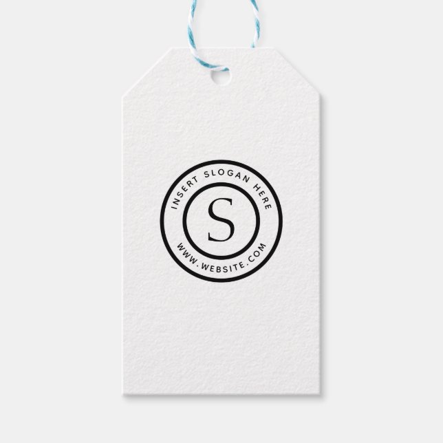Étiquettes-cadeau Logo Professional Plain Simple Modern (Devant)
