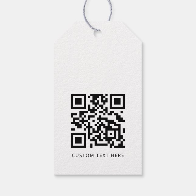 Étiquettes-cadeau Logo professionnel moderne d'entreprise Code QR (Dos)
