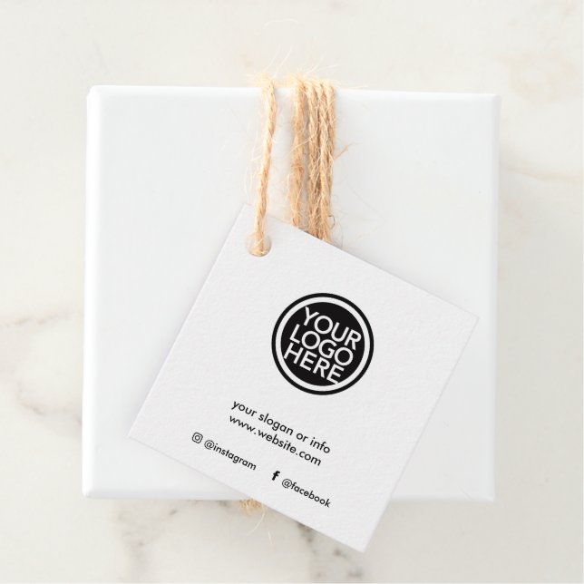 Étiquettes Cadeau Logo promotionnel personnalisé (En situation)