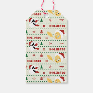 Étiquettes-cadeau LOONEY TUNES™ SYLVESTER™ & TWEETY™ Motif de vacanc