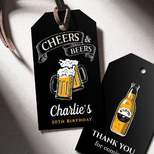 Étiquettes-cadeau L'Or Noir Bravo Et Bières N'Importe Quel Âge Anniv