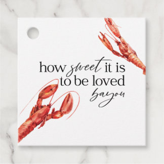 Étiquettes Cadeau Love Bayou Crawfish