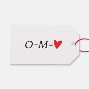 Étiquettes-cadeau Love Equation Saint Valentin