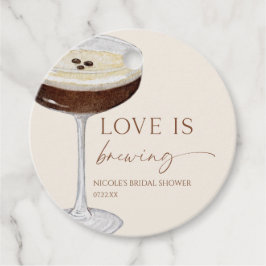 Étiquettes Cadeau Love Is Brewing Expresso Martini Enterrement de Vi