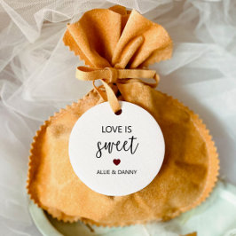 Étiquettes Cadeau Love is Sweet Gift Tags, Mariage Bourgogne