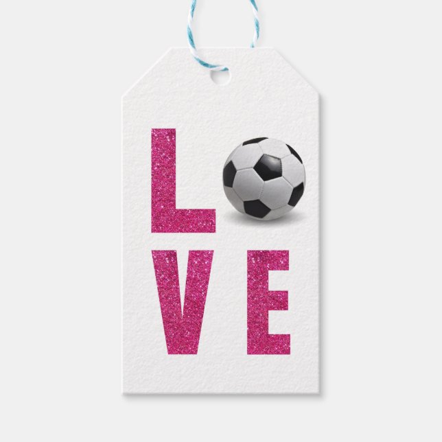 Étiquettes-cadeau Love Soccer (Devant)