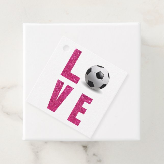Étiquettes Cadeau Love Soccer (En situation)