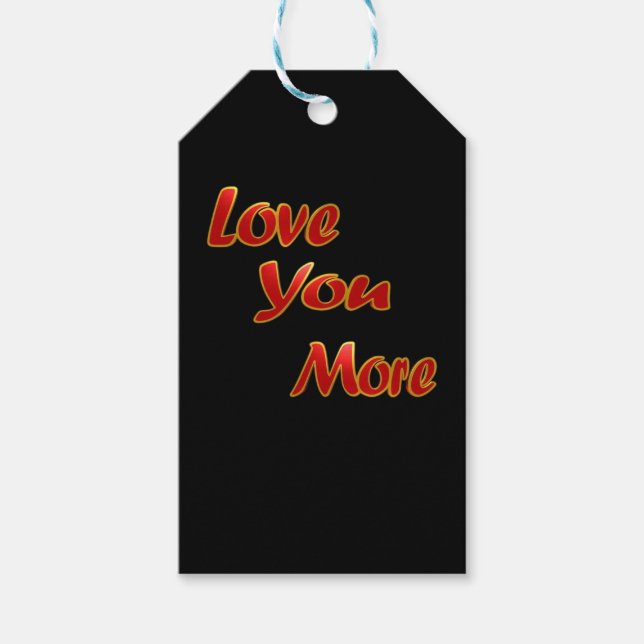 Étiquettes-cadeau Love You More Balanced Visual Design  (Devant)