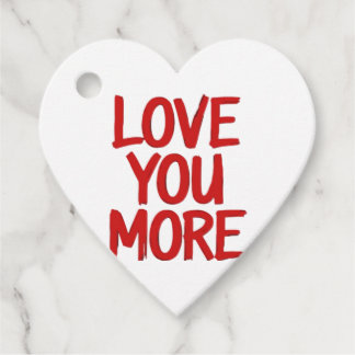 Étiquettes Cadeau Love You More Minimal Heartfelt Design 