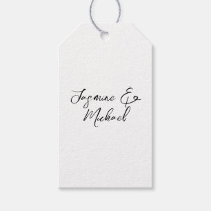 Étiquettes-cadeau Lovely Chic Calligraphie Noms Mariages