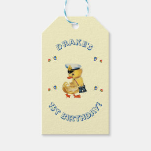 Étiquettes-cadeau Lucky Duck 1ère fête d'anniversaire