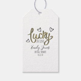 Étiquettes-cadeau Lucky in Love Hearts Bridal Shower