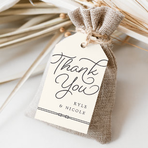 Étiquettes-cadeau Lucky in Love Merci de Mariage neutre rustique