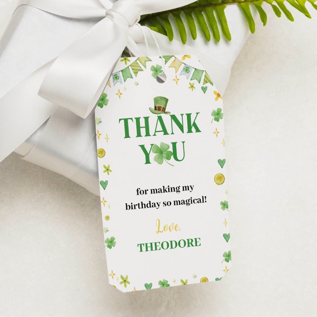 Étiquettes-cadeau Lucky One Merci Balise Anniversaire (Créateur téléchargé)