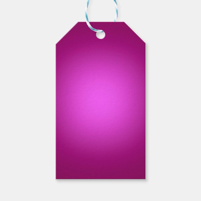 Étiquettes-cadeau Lumière blanche sur rose (Devant)