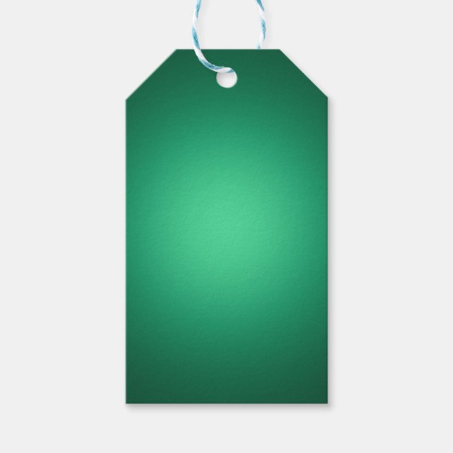 Étiquettes-cadeau Lumière blanche sur vert (Devant)