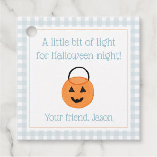 Étiquettes Cadeau Lumière pour la nuit d'Halloween Tricoter ou trait