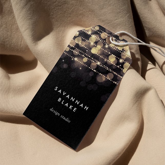 Étiquettes-cadeau Lumières dorées (Créateur téléchargé)