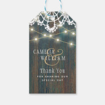 LUMIÈRES EN BOIS RUSTIQUE LACE Merci Mariage