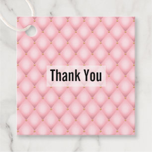 Étiquettes Cadeau Luxueux Motif en diamant verni rose