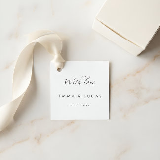 Étiquettes Cadeau Luxury Minimal  | Elegant Modern Wedding Favor Tag