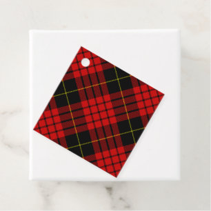 Étiquettes Cadeau MacQueen Tartan rouge et noir plaid