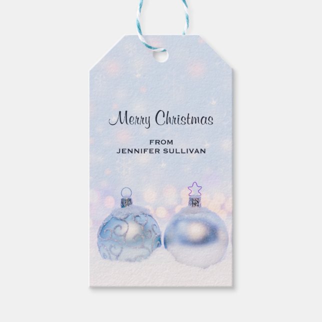 Étiquettes-cadeau Magical Metallic Christmas Balls (Devant)