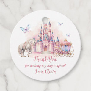 Étiquettes Cadeau Magical Princess Castle Anniversaire Favoriser Tag