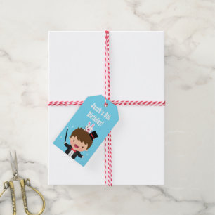 Étiquettes-cadeau Magicien Cute Boy Kids Magique Birthday Party