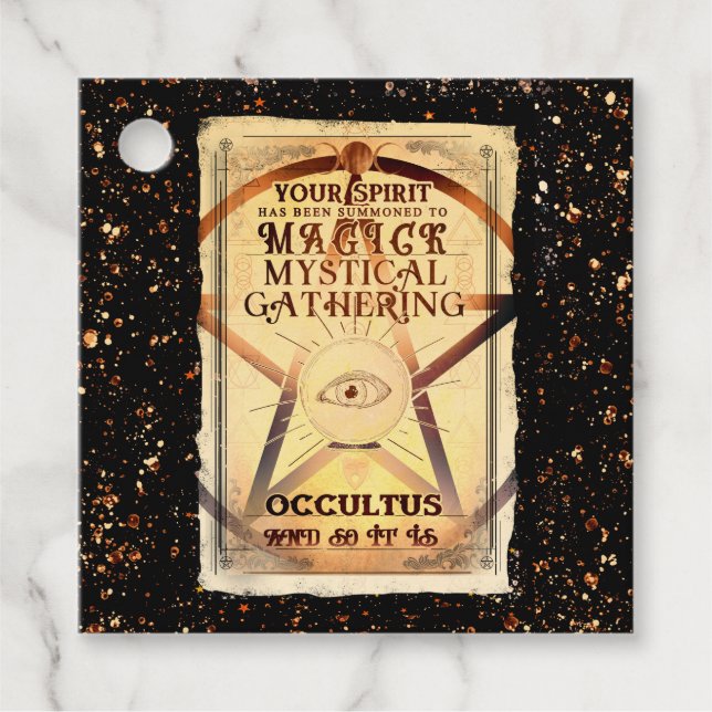 Étiquettes Cadeau Magick Mystical Gthering Fortune Teller Eye Party (Devant)