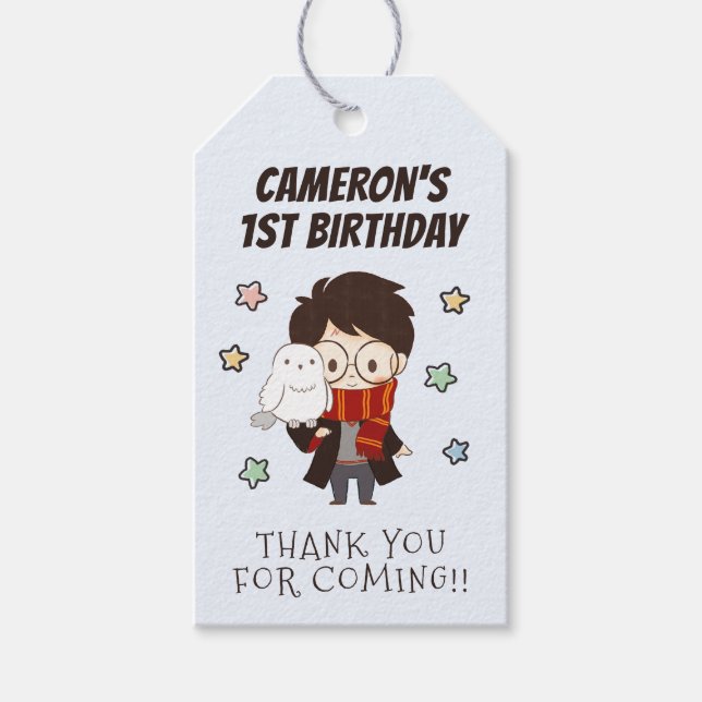 Étiquettes-cadeau Magique HARRY POTTER™ et Hogwarts (Devant)