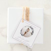 Magnolia Floral & Mauve Circle Photo Enregistrer L