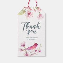Étiquettes-cadeau Magnolia Floral Merci personnalisé Favoris tags