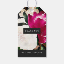 Magnolia peint sur noir | MERCI MARIAGE