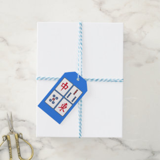 Étiquettes-cadeau Mahjong Carreaux de jeu Design Carte cadeau