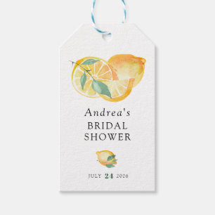 Étiquettes-cadeau Main Squeeze   Citrus   Réception de mariage citro