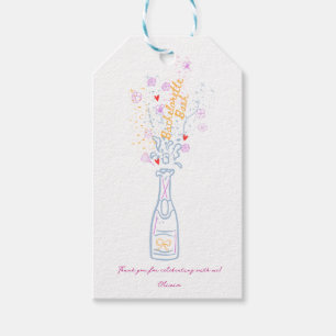 Étiquettes-cadeau Main Whimsical tiré Floral Bachelorette Party