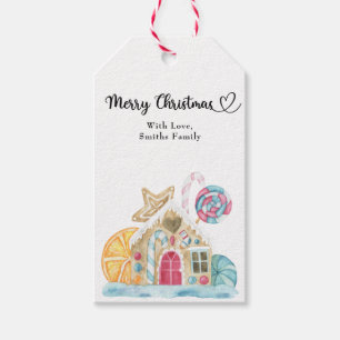 Étiquettes-cadeau Maison de biscuits de Noël - Joyeux Noël