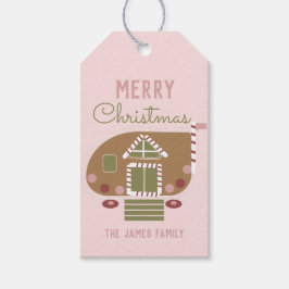 Étiquettes-cadeau Maison en pain d'épice pour cookie de Noël