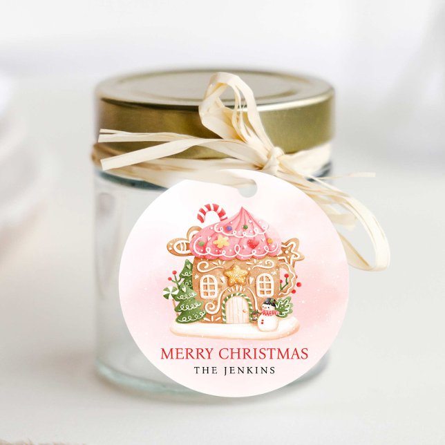 Étiquettes Cadeau Maison en pain d'épices cadeau de Noël (Créateur téléchargé)