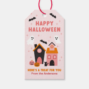 Étiquettes-cadeau Maisons de Halloween éffrayantes