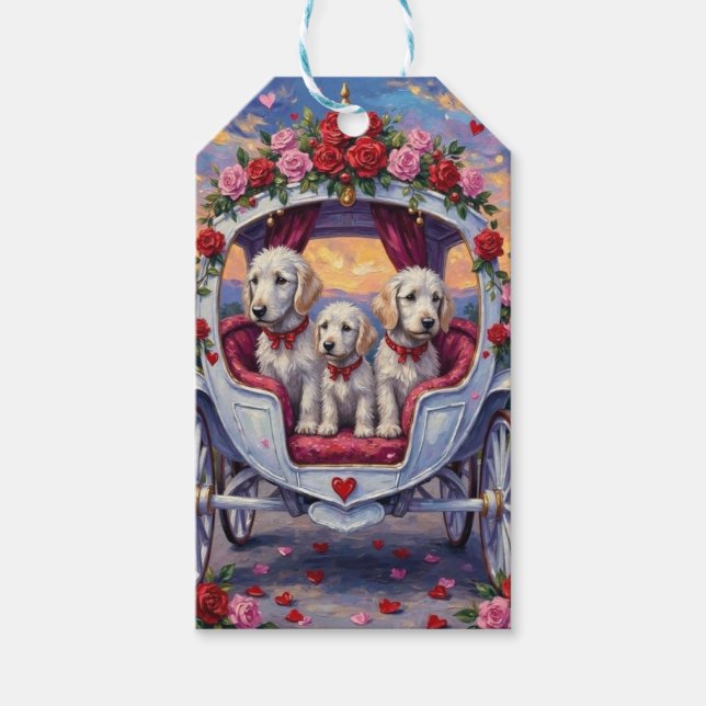Étiquettes-cadeau Maltese Dog Valentine's Day  (Devant)