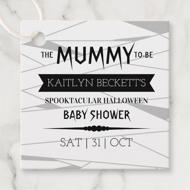 Étiquettes Cadeau Maman à être | Baby shower Halloween (Devant)