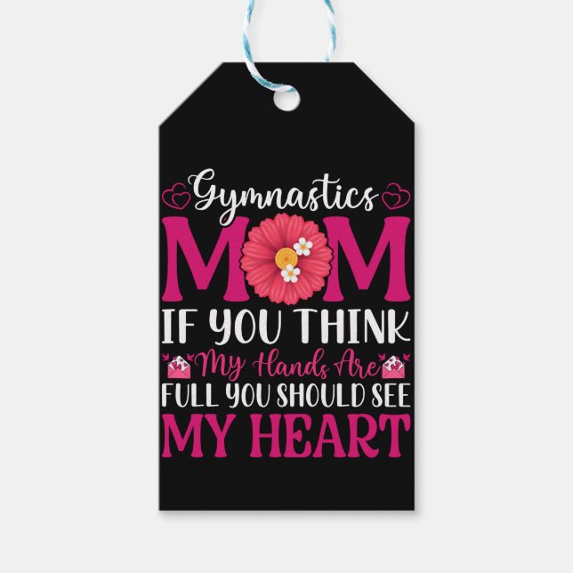 Étiquettes-cadeau Maman de gymnastique (Devant)